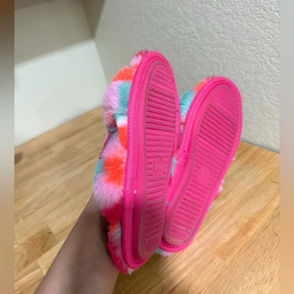 Colorful Fuzzy Kids‎ Slippers